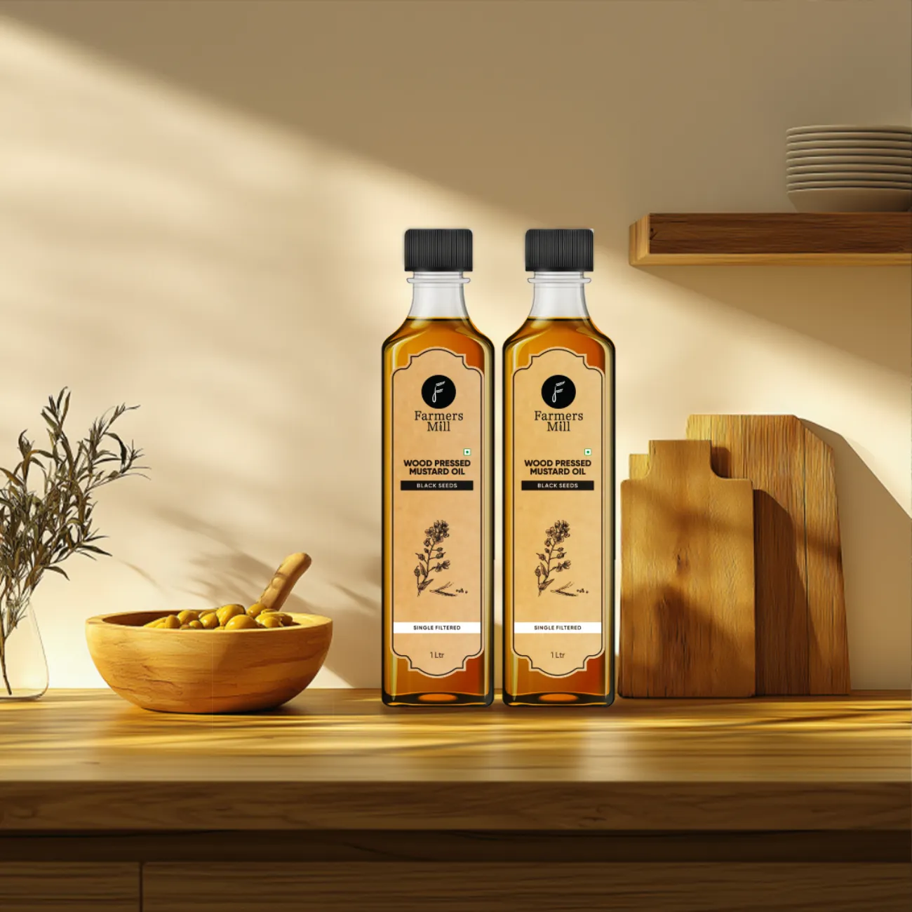 Black Mustard Oil, Wood-Pressed, Unrefined